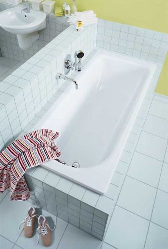 Стальная ванна Kaldwei SANIFORM PLUS Mod.373-1, размер 1700*750*410, Easy clean, alpine white, без ножек Kaldewei в Усть-Лабинске